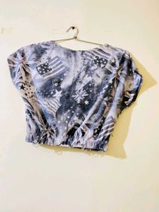 Patterned Crop Top