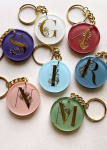 Floral Initial Keychain | Resin Alphabet Customize