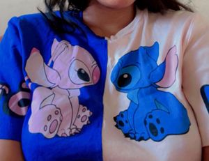 Stitch printed Crop Top