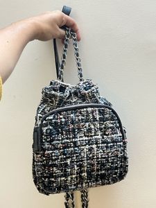 Zara tweed Mini Backpack