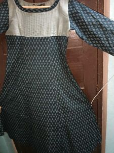 New Elegant Black &amp; Silver Tunic Kurti - XL