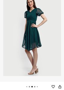 Flowy Blue Swiss Dot Midi Dress