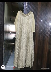 Golden Gown.... Very Elegant....without Dupatta