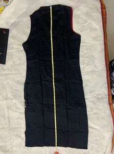 Ethnic Black Sleeveless Kurti