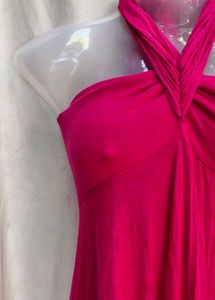 Pink Halter Neck Dress