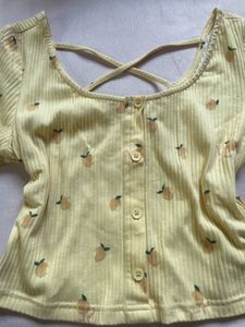 Stylish Pastel Yellow Crop Top