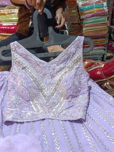 Lavender Sequin Lehenga Choli
