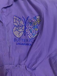 Cute Purple Butterfly Dress