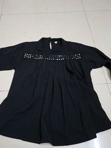 Elegant Black Embellished Top