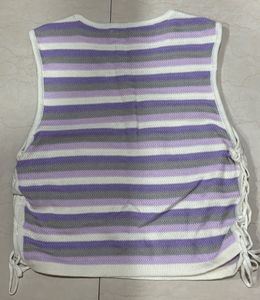 Striped croshe Tank Top