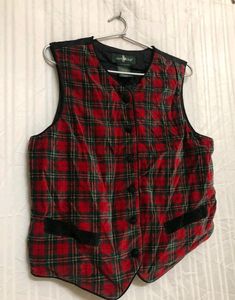 Hunt Club Red Printed Waistcoat