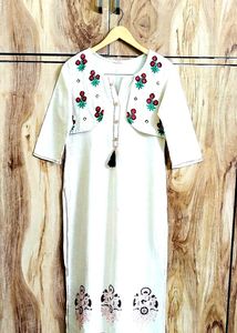 Offwhite Cotton Kurti Size-34