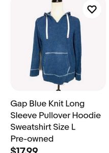 Gap Blue Knit Hoodie