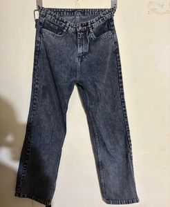 Acid Wash Wide Leg Jeans