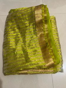 Lime Green Saree