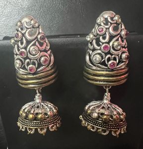 Silver Golden Jhumki