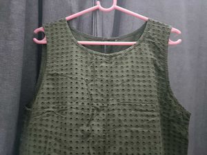 Beautiful Olive Green Cutout Dress
