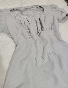 ✨Elegant Grey Fit &amp; Flare Dress🤩