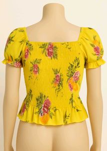 Yellow Floral Top 💛🪞