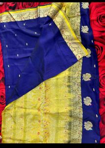 Purple paithani with stiched blouse