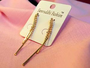 Elegant Gold-Tone Dangle Earrings