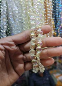 10 Heart Shape Crystal String