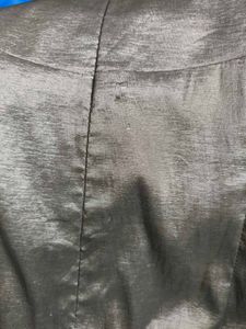 Metallic Gray Evening Gown