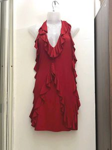 Red Ruffle Mini Dress