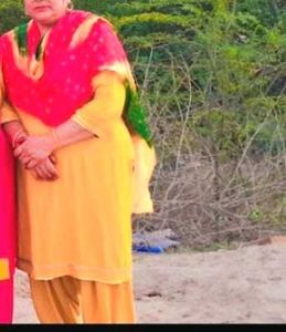 Mustard Yellow Embellish Salwar Kameez Cotton 3xl