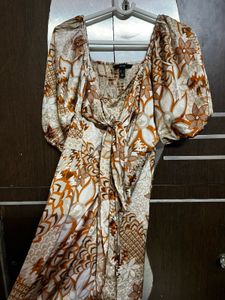 Floral Print Tie-Front Dress