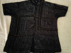 Vintage Patterned Button-Down