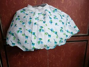 Blue and White Skirt Top