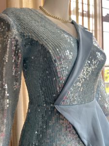 Blue Fully Sequined Luxe Gown