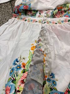Floral Print White Dress