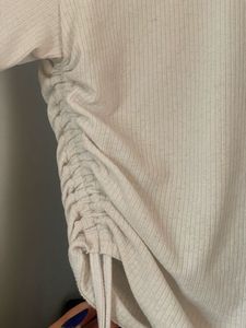 H&amp;M White Ribbed Top