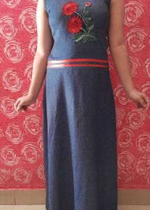 Blue Denim Gown