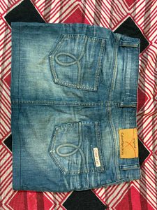 Denim Blue Miniskirt Y2k
