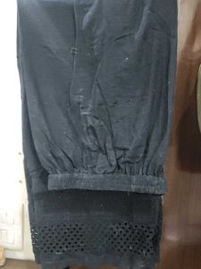Black Pallazo XXL Size Cotton