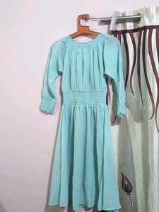 Aqua Blue Midi Dress