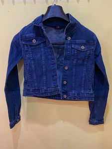 Dark Blue Denim Jacket By Ginger