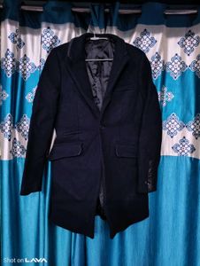 women Navy Blue Overcoat