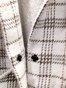 imported luxury women&#39;s plaid overcoat