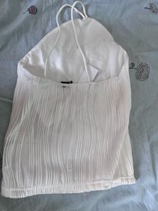 White Halter Top