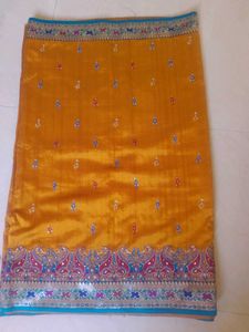 Mustered Saree