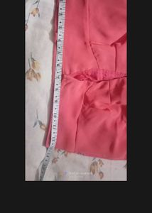 Pink Saree with Silver Embroidery
