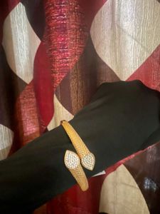Gold &amp; Rhinestone Bangle Anti Tarnish