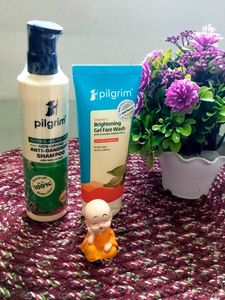 combo of 2 pack  pilgrim shampoo and face wash