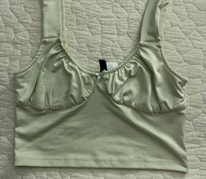 Sage Green Ruched Cami Top