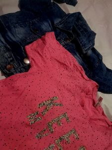 Combo Of Gems Top N Jeans Ladies Jacket