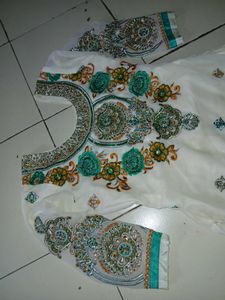 Green And White Dress